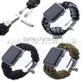 parachute cord outdoor sports camping activity paracord watch band strap for apple watch