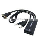 VGA to HD MI Converter Adapter 1080P HD with Audio VGA2 HD MI TV AV HDTV Video Cable Converter Adapter For TV PC Laptop Monitor