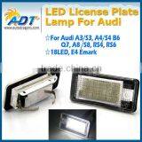 2 Pcs 18SMD Clear Lens LICENSE PLATE LIGHT Error Free Pure White 6000K for AUDI (Fits for Audi Q7)