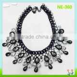 Wholesale fancy black stone necklace