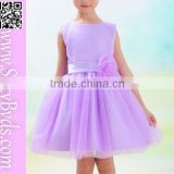 Purple little kids fashion show dresses