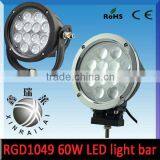 aluminum housing led light bar 9-32v , 60w 4200lm led ip68 floodlight RGD1049 bulldozer led work light ,off road lights trucks