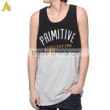 Custom Brand Printing Fitness Mens Tank Top, 100% Cotton Man GYM Tank Top