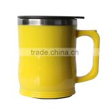 High quality chinese stainless steel yellow coffee cup