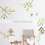 Vinyl Wall Decal Bird Cage Removable Wall Sticker Flying Birds thumbnail-2