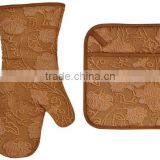 2015 NEW DESIGN AND STAIN-RESISTANT COTTON (OVEN MITT& POT HOLDER) KITCHEN SET