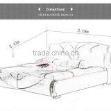 Modern Bedroom Furniture Prices in Pakistan Leather Bed thumbnail-3