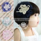 fashoin hairpins ,South Korea Pink Crystal Flower Side clip yarn