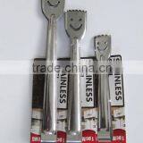 Stainless Steel Smile Food Bread Clip BBQ Tongs Steak Grip Kitchen Food Vegetable Spring Clip Clamp Cake Tongs Barbecue Clip S72 thumbnail-1