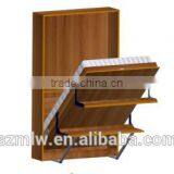 Modern Style Wooden Wall Murphy Bed Mechanism Hardware kits with Bookshelf and Desk