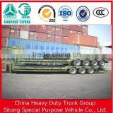 China Heavy Duty Truck Car Lowbed Semi Trailer With 3 Axle for Sale thumbnail-4