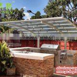Modern 2 Car Aluminum Metal Frame Design Outdoor Gazebo Waterproof Folding Car Garage Carport for Sale thumbnail-3