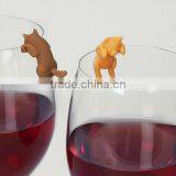 Silicone Different Colored Kittens Glass Markers thumbnail-2