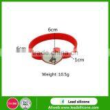 High Quality Cheap Debossed Silicone Wristbands/ Custom Silicone Heart Watch Bracelets thumbnail-3