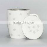 Porcelain Printed Tea and Coffee Mug With Lid and Filter thumbnail-1