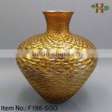 Gold Color Handicraft Christmas Decoration Glass Vases thumbnail-1