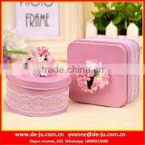 Pink Ribbon Decoration Candy Tin Can thumbnail-1