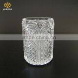 Embossed Glass Votive Candle Holders, Glass Tumbler