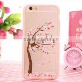 TPU + Acrylic Transparent Pink Cartoon Cute Phone Case for IPhone 6 thumbnail-5