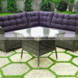 2014 New Style Outdoor Garden Plastic Flat Rattan Sofa Set