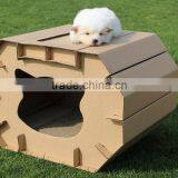 2017 Newest Eco-friendly Paper Material Pet House ,easy Taking and Outdoor Travelling Best Choose thumbnail-1