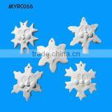 Unpainted Christmas SnowFlower Wholesale Ceramic Bisque Ornaments thumbnail-1