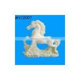 Porcelain Plain White Outdoor Horse Statues thumbnail-1