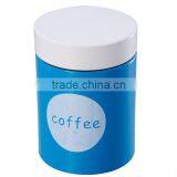 Round Metal Bin With Plastic Cover for Tea & Coffee Canister thumbnail-1