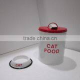 High Quality Cat Food Storage Box Metal With Scoop thumbnail-3