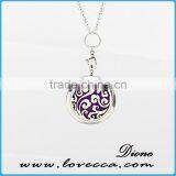 Round Silver/rose Gold/gold Stainless Steel Locket Perfume Diffuser Necklace /Aromatherapy Necklace thumbnail-2