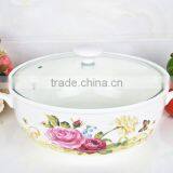Microwave Porcelain Pot With Glass Lid thumbnail-4