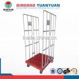 Wholesale 2 Sided Logistics Pallet Trolley Roll Container Storage Cage With Wheels