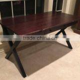 Furniture Hardware Black Powder Coated X Shape Steel Table Leg thumbnail-3