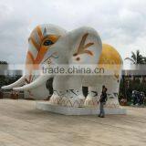 Tall 5m Fiberglass Elephant Landscape Sculpture thumbnail-1