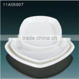 2014 Hot Sale White Porcelain Square Soup Plate thumbnail-1