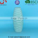 Embossed Wave Design Glazed Ice Blue Modern Ceramic Vase for Home Decor thumbnail-3