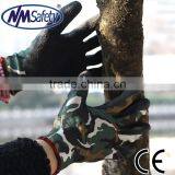 NMSAFETY Cheap 13 Guage Safety Camouflage Nylon/polyester Liner Latex Gloves uk thumbnail-1