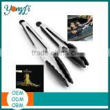 Kitchen Grilling Silicone Tongs Stainless Steel Locking BBQ Tongs thumbnail-1