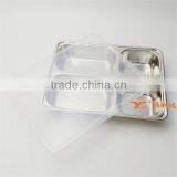 Eco-friendly Free Used Colorful Stainless Steel 4 Compartment Plate for Dinner thumbnail-6