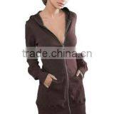 Fitted Long Zip Hoody With Nickel Zipper thumbnail-1