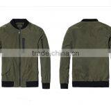 Polycotton Mens Jacket With Sleeve Zipper Fashion Varsity Jacket Plain Baseball Jacket thumbnail-5