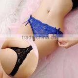 Stock Hot Sale Lace Flowers Sey Women Underwear Girl Thongs G-string V-string Lady Lingerie Panties Hollow Out Underwear Women thumbnail-1