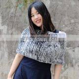 CX-B-76F Wholesale Scarf Supplier In-stock Cheapest Rex Rabbit Fur Shawl thumbnail-5