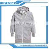 2016 Hot Sale Long Plain Fleece Hoodies for Men With Zipper thumbnail-2