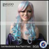 MGOO Women Brazilian Hair Full Lace Wig Multi-color Body Wave Ladies Wig For Party thumbnail-1