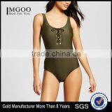 Womens Lace Up One Piece Customize Female Perfect One Piece For Beach Occasion Party 80% Nylon 20% Spandex Comfortable Stretchy thumbnail-1