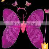 Event Party Supplies Kids Fashion Nylon Butterfly Glitter Wings Sets thumbnail-5