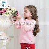 Kids Clothes Winter Girls Woolen T Shirt Jacquard Children's Top Long Sleeve t Shirt Wholesale thumbnail-2