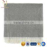 Hot Sale Wool Cashmere Blended Woven Travel Throws Blankets thumbnail-4