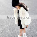 Hooded Winter Fur Jacket Girls European Style Fur Coat Autumn Kids Plush Jacket Thick Padded White Black Leopard Rabbit Ear thumbnail-2